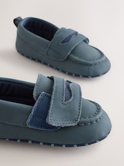 Navy Touch Fastening Baby Loafers (0-2mths) - Image 5 of 6