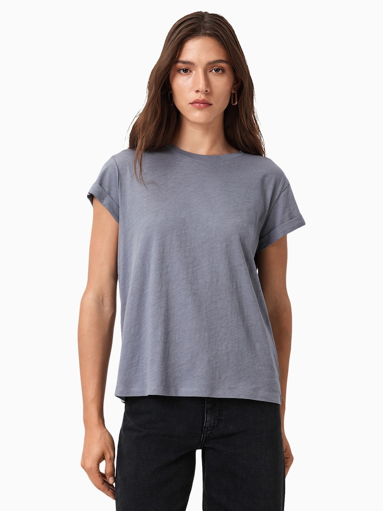 AllSaints Grey Anna T-Shirt - Image 1 of 7