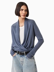 AllSaints Grey Wasson Pirate Cardigan - Image 3 of 9