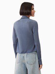 AllSaints Grey Wasson Pirate Cardigan - Image 8 of 9