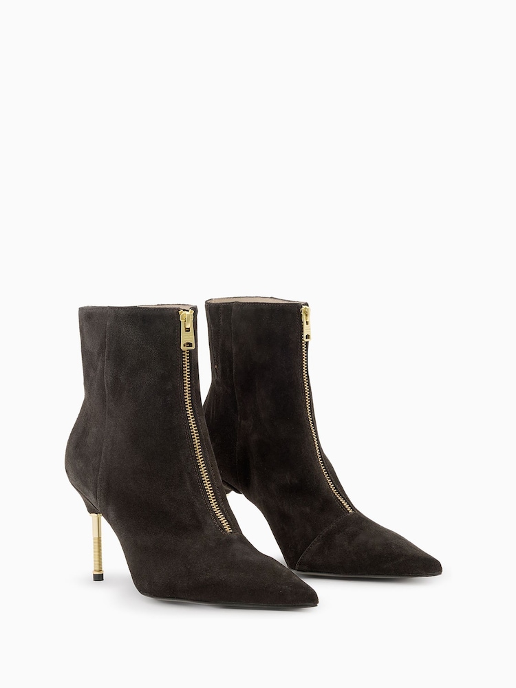 AllSaints Brown Natasha Suede Boots - Image 2 of 5