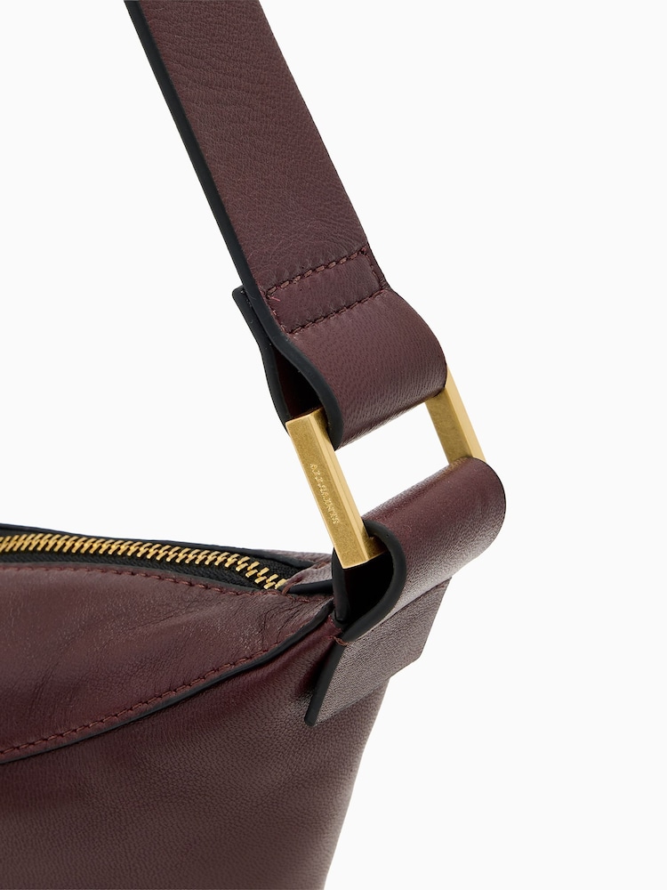 AllSaints Red Luna Cross-Body Bag - Image 6 of 6