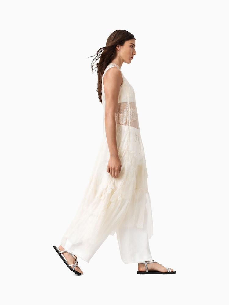 alexis lace maxi dress Alexis Axelle Long Dress in White Embroidery – SWANK main image 0