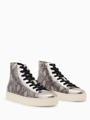 AllSaints Grey High Tana Met  High Top Trainer - Image 2 of 5
