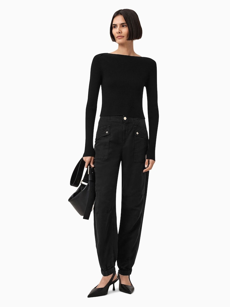 AllSaints Blue Val TENCEL™ Trousers - Image 1 of 7