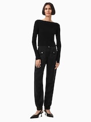 AllSaints Blue Val TENCEL™ Trousers - Image 4 of 7