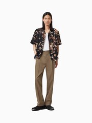 AllSaints Brown Tallis Straight Trousers - Image 4 of 8
