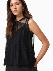 AllSaints Black Clara Top - Image 2 of 8