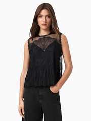 AllSaints Black Clara Top - Image 4 of 8