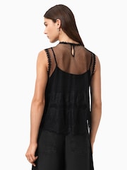 AllSaints Black Clara Top - Image 7 of 8