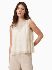 AllSaints White Clara Top - Image 1 of 8
