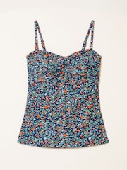 FatFace Talland Navy Surf Ditsy Tankini Top - Image 7 of 7