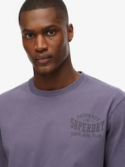 Superdry Purple Vintage Athletic Essential Graphic Print T-Shirt - Image 4 of 6