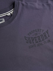 Superdry Purple Vintage Athletic Essential Graphic Print T-Shirt - Image 6 of 6