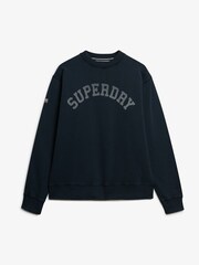Superdry Blue Athletic Essentials Slouchy Crew Sweatshirt - Image 5 of 5