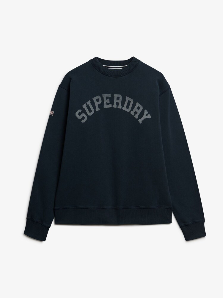 Superdry Blue Athletic Essentials Slouchy Crew Sweatshirt - Image 5 of 5