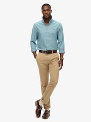 Superdry Blue Classic Oxford Long Sleeve Shirt - Image 3 of 6