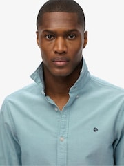 Superdry Blue Classic Oxford Long Sleeve Shirt - Image 4 of 6