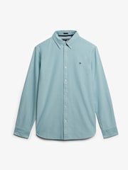 Superdry Blue Classic Oxford Long Sleeve Shirt - Image 5 of 6