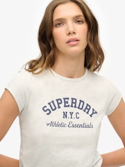 Superdry Grey Athletic Essential Slub T-Shirt - Image 4 of 6