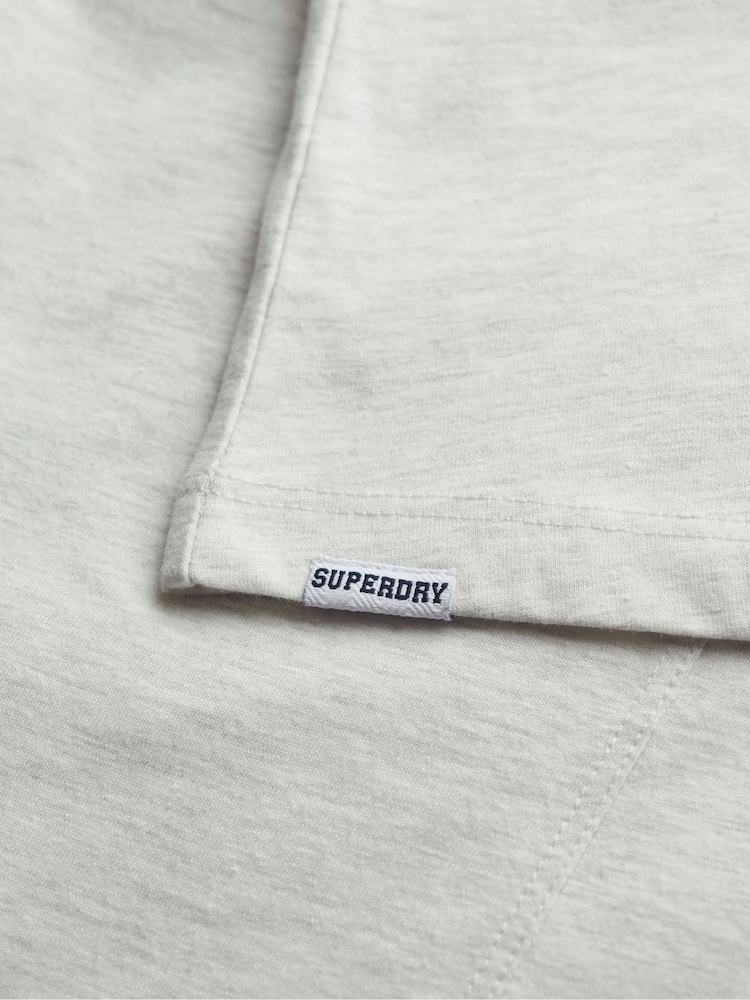 Superdry Grey Athletic Essential Slub T-Shirt - Image 6 of 6