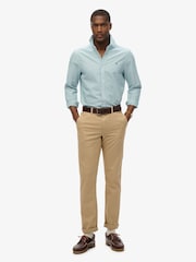 Superdry Blue Classic Oxford Long Sleeve Shirt - Image 3 of 6
