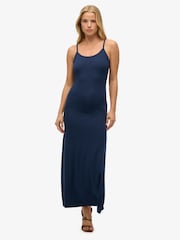 Superdry Blue Athletic Essentials Jersey Maxi Cami Dress - Image 1 of 5