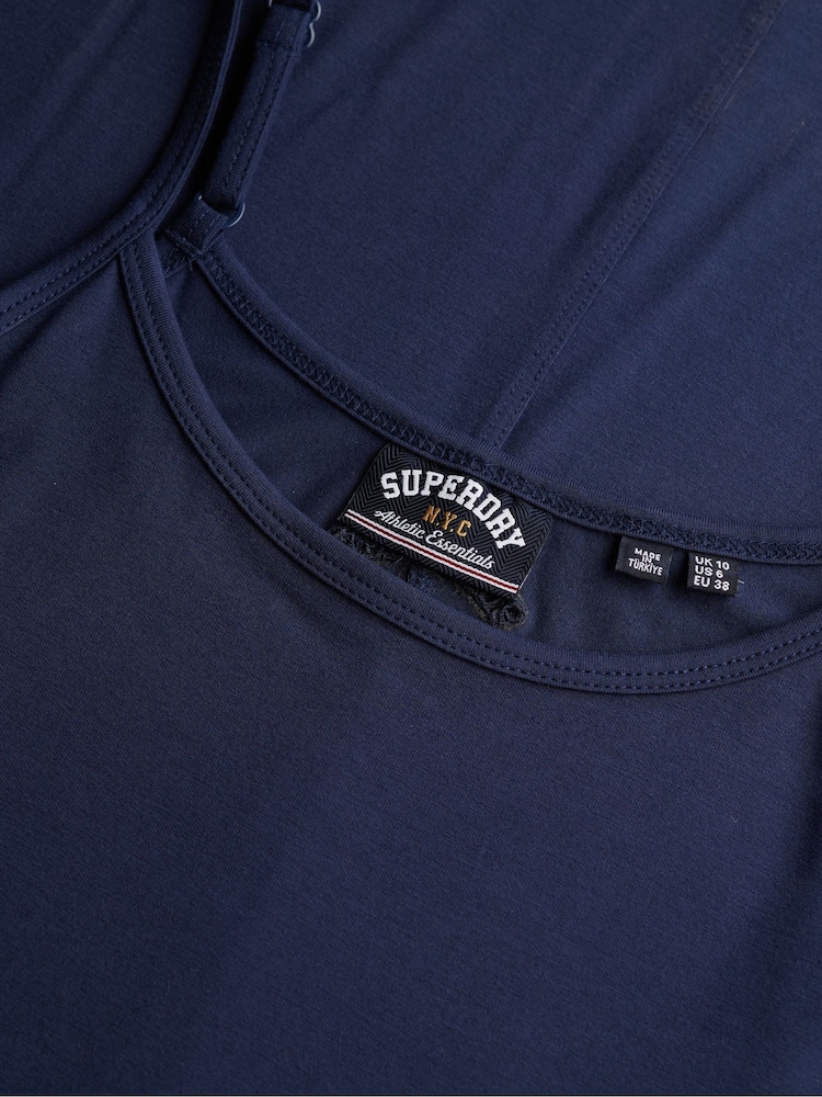 Superdry Blue Athletic Essentials Jersey Maxi Cami Dress - Image 5 of 5