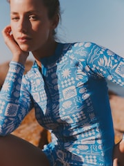 FatFace Blue MCS Rash Vest - Image 3 of 5