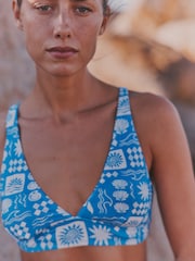 FatFace Blue MCS Bikini Crop Top - Image 1 of 5
