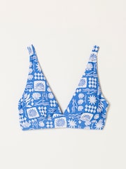 FatFace Blue MCS Bikini Crop Top - Image 5 of 5