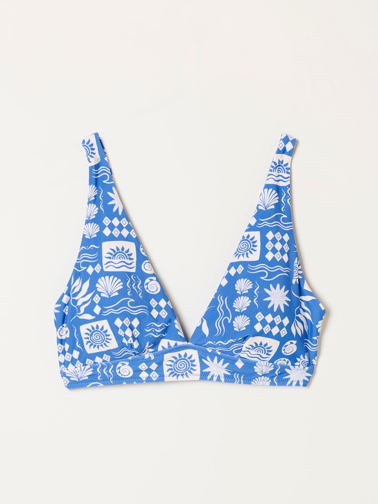 FatFace Blue MCS Bikini Crop Top - Image 5 of 5