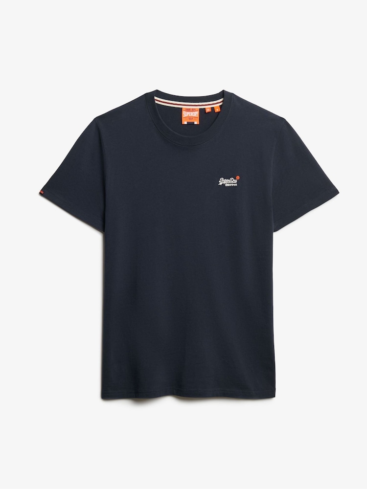 Superdry Blue Cotton Essential Logo T-Shirts 3 Pack - Image 2 of 4