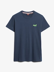 Superdry Blue Cotton Essential Logo T-Shirts 3 Pack - Image 3 of 4