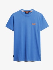 Superdry Blue Cotton Essential Logo T-Shirts 3 Pack - Image 4 of 4