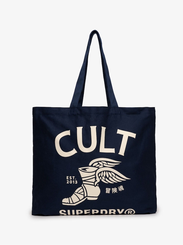 Superdry Blue CULT Graphic Print Bag - Image 1 of 4