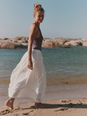 FatFace Purple Paisley Hope Macrame Swimsuit - Image 6 of 7