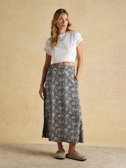 أسود زهور - Joules Nia Jersey Midi Skirt - صورة 3 من 9