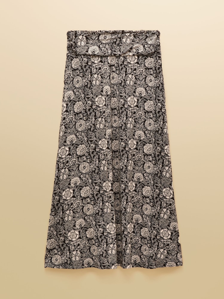 أسود زهور - Joules Nia Jersey Midi Skirt - صورة 9 من 9