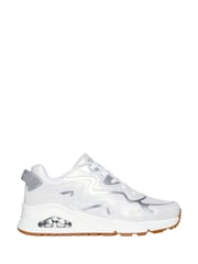 Skechers White Uno Gen1 Wavy Shimmer Trainers - Image 2 of 4