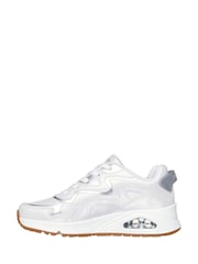 Skechers White Uno Gen1 Wavy Shimmer Trainers - Image 3 of 4