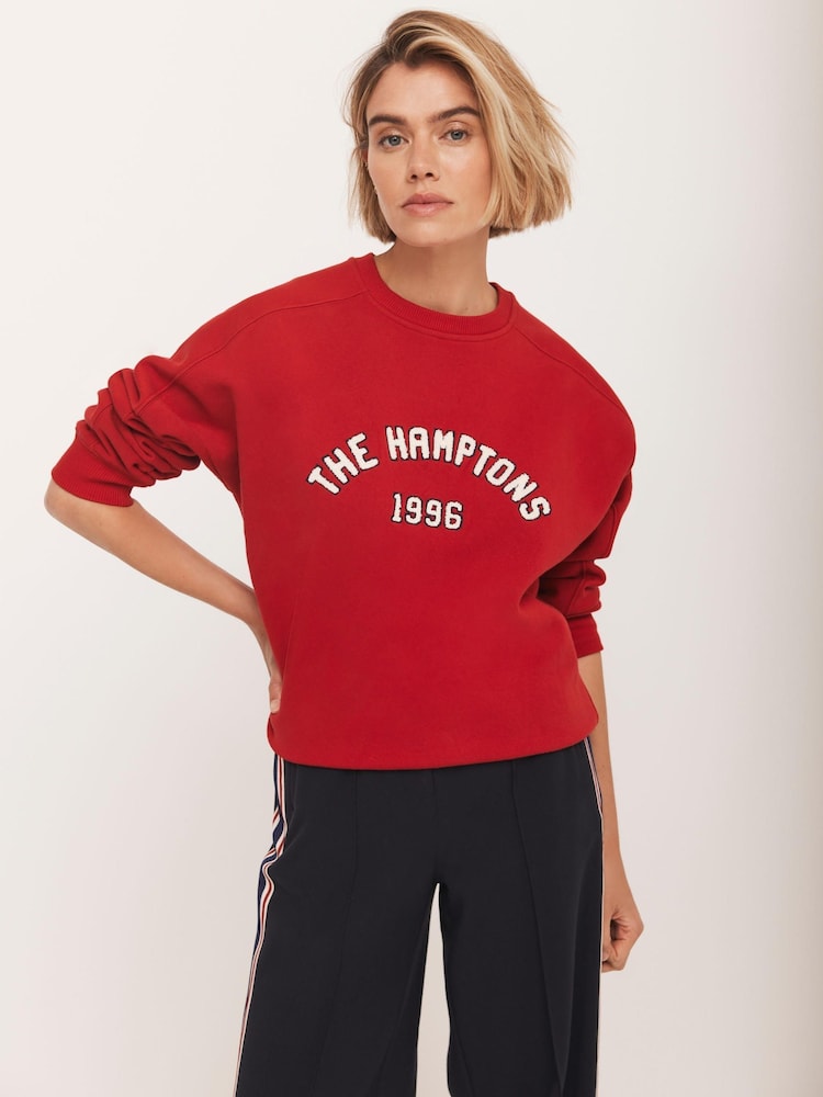 Mint Velvet Red Graphic Print Sweatshirt - Image 2 of 8