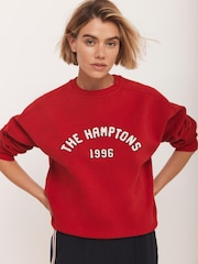 Mint Velvet Red Graphic Print Sweatshirt - Image 4 of 8