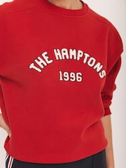 Mint Velvet Red Graphic Print Sweatshirt - Image 5 of 8