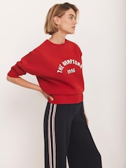 Mint Velvet Red Graphic Print Sweatshirt - Image 6 of 8