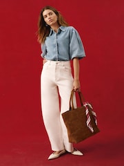 Mint Velvet Blue Denim Embellished Shirt - Image 4 of 8