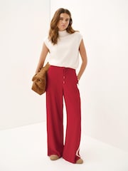 Mint Velvet Red Side Stripe Trousers - Image 5 of 8