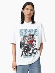 AllSaints White Jester Short Sleeve Crew T-Shirt - Image 1 of 6