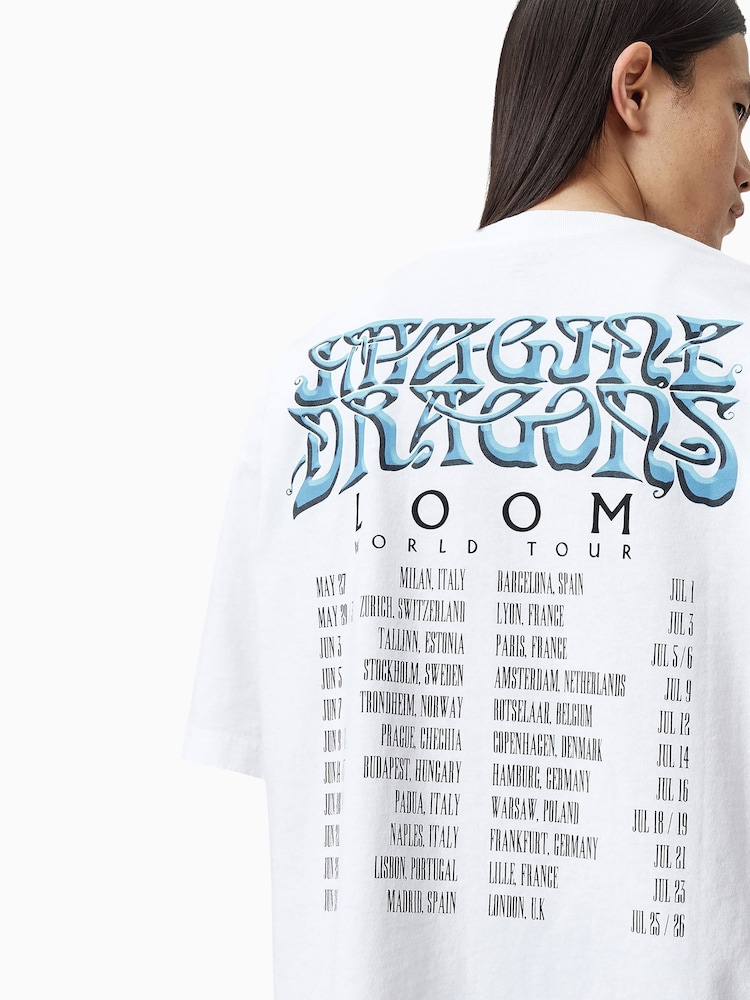 AllSaints White Jester Short Sleeve Crew T-Shirt - Image 2 of 6