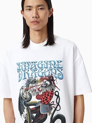 AllSaints White Jester Short Sleeve Crew T-Shirt - Image 4 of 6